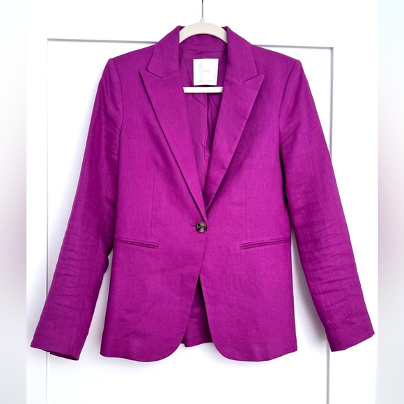 Mango Vibrant Purple Blazer - Picture 1 of 9